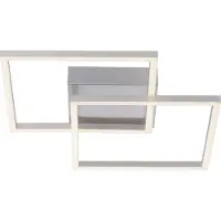 JUST LIGHT LED-taklampe Iven, stål, 35,9 x 35,9 cm