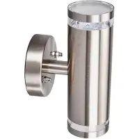 LINDBY utendørs LED-vegglampe Tiberius, stål, opp/ned, IP44