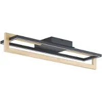 LINDBY LED-taklampe Holamu, 80 cm, av tre