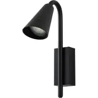 LINDBY utendørs vegglampe Sorvete, svart, metall, høyde 33 cm