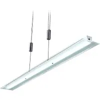 LINDBY LED-pendellampe Sladja, krom, glass, berøringsdimmer