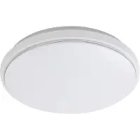 LINDBY LED-taklampe Glamo, Ø 39 cm, krom, hvit, IP44