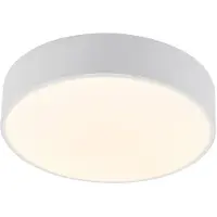 LINDBY LED-taklampe Simera, Ø 30 cm, hvit, metall