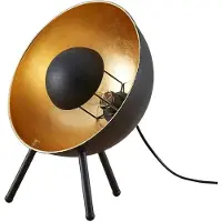 LINDBY Muriel bordlampe, høyde 38 cm, svart, gull, metall