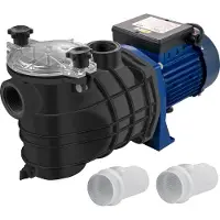 Vevor 750 W (1 HK) bassengpumpe, 15000 l/t 750 W bassengpumpe Nedgravd/bakkegående bassengpumpe med silkurv Bassengpumpemotor for rent bassengvann 50 mm (1,97") innløp/utløp bassengfilterpumpe med 2 s