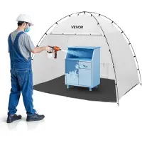 Vevor bærbart malebokstelt, 2330 x 1720 x 1900 mm maleteltstasjon, sprøyteskur med innebygd gulv og netting, stor plass, Oxford sprøytelaksetelt for skap, stoler, bord