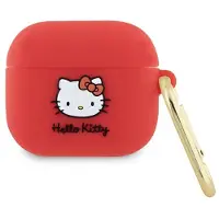 Hello Kitty 3D Kitty Head-etui i silikon for AirPods 3 - fuchsia