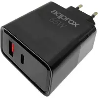 Approx 65w Qc Usb-a-og Usb-c-vegglader