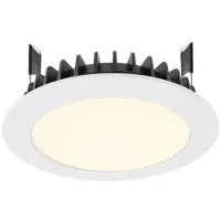 Deko-light 565231 LED panel rund III 12 LED innfelte downlights, EEK: G (A - G), LED (RGB) innebygd 12,50 W, trafikkhvit (RAL 9016)