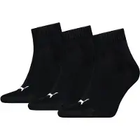 Puma Quarter Socks Unisex (3-Pack), Clothing, Black, 47-49