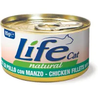 Life Cat Natural Sparepakke Adult 12 x 85 g - Kylling med oksekjøtt