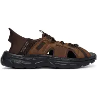 SKECHERS slip-in herresandal - Mørkebrun - Sandaler
