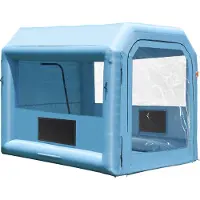 Vevor oppblåsbar lakkboks, 9,8 x 8,2 x 8,2 fot oppblåsbar sprøyteboks, med 550 W kraftig blåser og luftfiltersystem, bærbar billakkeringsboks for motorsykkel, sykkel, maling av små møbler
