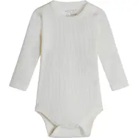 Hust and Claire Body I/e - Berry - Rib - Ull - Off White - - 62 - Langermet Body
