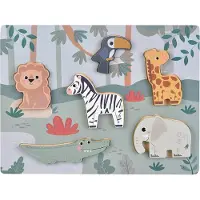 Kinder and Kids Puslespill - 6 Brikker - 30x22 cm - Jungle - - OneSize - Puslespill