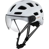 Cairn Quartz Visor, Sykkelhjelm, Mat Metallic White
