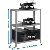 Simon Home Classic Plus 3/300 Metallhylle 900x1000x300 Mm