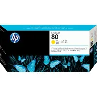 HP Skriverhode og skriverhoderenser gul Nr 80