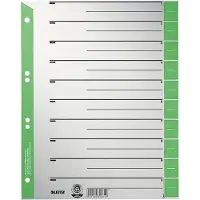 Leitz - Inndeler - fortrykt: 0-9 - for A4 (210 x 297 mm) - med fliker (en pakke 100)