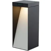 KLEWE LED-solcellelampe MILIO SIDE, antrasitt, 35 cm, aluminium, IP65