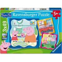 Ravensburger Puslespill - 3x49 Brikker - Peppa Pig Familie First - - OneSize - Puslespill