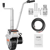 Vevor Elektrisk Trailer Dolly, 5000lbs slepekapasitet, 350W 12V Trailer Jockey Wheel med 22 ft/min bevegelseshastighet, 12''-24,8'' Justerbar klemhøyde og 8'' gummidekk, for bevegelig trailer caravanb