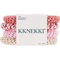 Kknekki Hårstrikker - 4-pack - Rosa/Krem - - OneSize - Hårpynt