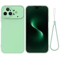 Mtp Products Huawei Nova 15 Ultra Flytende silikon-deksel med håndstropp - grønn