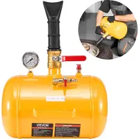 Vevor luftdekkperleblåser, 5 gallon / 18,9 l, kraftig dekkperleblåserverktøy, 87–116 psi driftstrykk, luftavtrekker for setepumpe for pickup, lastebil, ATV, jeep, varebil, plentraktor, bobil, gul