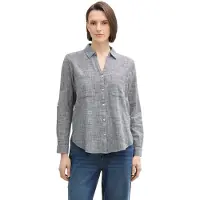 Tom Tailor With Slub Structure 1035247 Langermet Bluse
