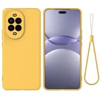 Mtp Products Huawei Nova 15 Flytende silikon-deksel med håndstropp - gul