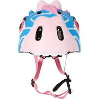 Crazy Safety Sykkelhjelm m. Lys - Giraffe - Blå - - 49-55 cm - Sykkelhjelm