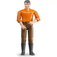 BRUDER Figur - bworld - Mann m. Brune Bukser - 60007 - - OneSize - Lekefigur