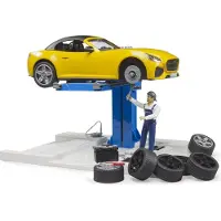BRUDER Lekesett - bworld - Bilverksted m. Roadster - 62112 - - OneSize - Leketøy