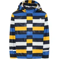 Lego Wear Regnjakke - PU - LWJonathan 102 - Blå m. Striper - - 6 år (116) - Regnjakke