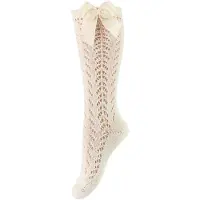 Condor Knestrømper m. Sløyfe - Strikk - Krem - - 12-18 md - Sokker