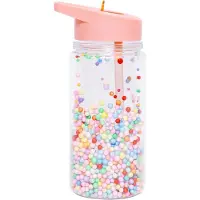 Petit Monkey Drikkeflaske m. Sugerør - 300 ml - Makroner og pops - - OneSize - Drikkeflaske