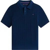 Tommy Hilfiger Polo - Strikk - Dark Nattmarineblå - - 12 år (152) - Polo