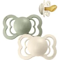 BIBS Couture Smokk - Str. 2 - 2-pack - Anatomisk - Ivory/Sage - - 6-18 md - Smokk