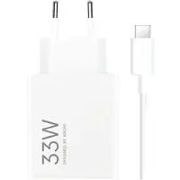Xiaomi 33W USB-A reiselader med USB-C-kabel MDY-16-EF - Hvit