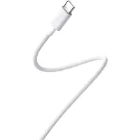 Xiaomi - USB-kabel - USB-C (hann) til USB-C (hann) - 3 A - 1 m - braided, Hurtiglading opptil 60W, fleksibel - hvit