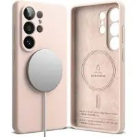 Ringke Samsung Galaxy S26 Ultra Liquid Silicone MagSafe Deksel - Rosa Sand