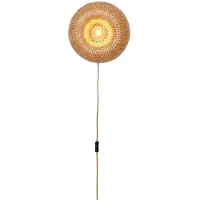 Good&Mojo vegglampe Barbados, naturfarget, Ø 35 cm, bambusplugg