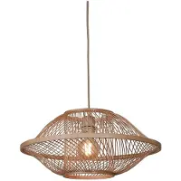 Good&Mojo Maui hengelampe, natur, Ø 50 cm, bambus, E27