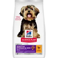 Hill's Pet Nutrition Sensitive Stomach & Skin Adult 1+ Small & Mini med kylling - Sparepakke: 2 x 6 kg