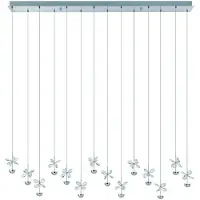 Stars of Light EGLO hengelampe Pianopoli, krom Lengde 140 cm