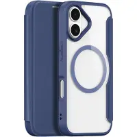 DUX Skin X Pro iPhone 17 Air-etui med MagSafe og lommebok - blå