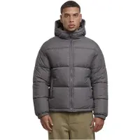 Urban Classics Basic With Hood Puffer Jakke svart