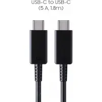 Samsung EP-DX510 - USB-kabel - USB-C (hann) til USB-C (hann) - USB 2.0 - 5 A - 1.8 m - svart