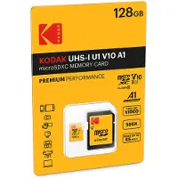 Emtec Kodak MicroSDXC 128 GB – UHS-I U1 Class 10 med SD-adapter